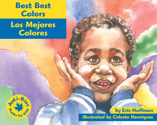 Best Best Colors book cover with young child in the middle of a watercolor rainbow